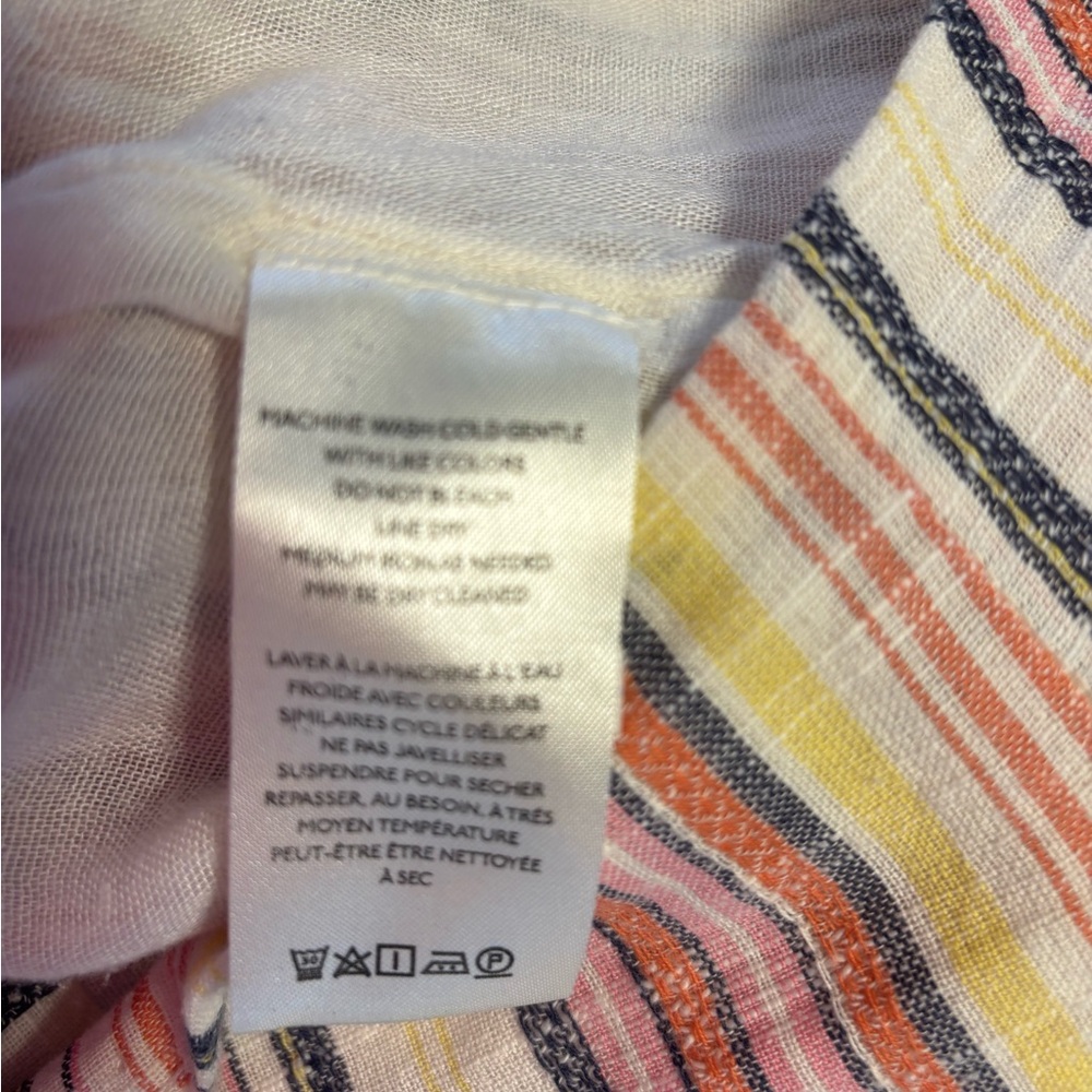 Free People Striped Wrap Maxi Skirt in Cream, Pink, Yellow & Navy - Picture 4 of 10